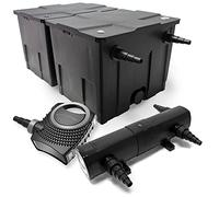 Set per laghetti Filtro biologico 60000l Pompa SuperEco 80W Chiarificatore UVC 24W