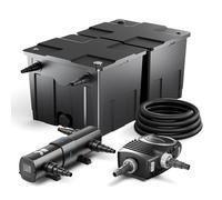 Set per laghetti fino a 60000l Filtro Chiarificatore UVC 36W Pompa 80W Tubo 25m