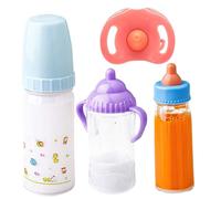 Set per l'allattamento per bambole, Biberon per bambole con ciuccio giocattolo 4 pezzi/set Biberon per latte magico per d'alimentazione per accessori per ragazza, Bottiglie che scompaiono