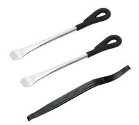 Set per leve Pneumatici per moto 3Pz per acciaio Temperato Set | Design curvo ergonomico, leva lunga per leveggio per facile, presa stabile, smontaggio , manutenzione garage(Black)
