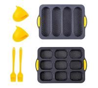 Set per macchina per pane francese in silicone alimentare con padella antiaderente per la distribuzione uniforme del calore per risultati cottura perfetti