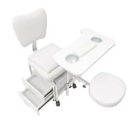 Set per manicure, pedicure, tavolo per unghie, mobile con cassetti a 2 strati, per spa, salone di bellezza (bianco)