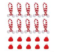 Set per mini per cappello e Sciarpa Natale Maglia 20 Design Festoso | Lana adatta a decorazioni DIY e scrapbooking dimensioni compatte per facile conservazione applicazione creativa
