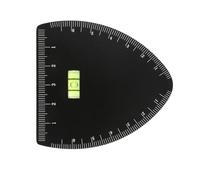 Set per modellare le sopracciglia a doppio scopo con guide di misurazione e stencil di allineamento Design portatile per stencil per sopracciglia simmetrici per trucco