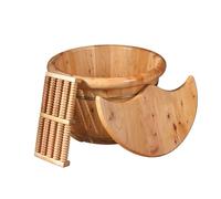 Set per pediluvio, in legno, massaggiatore per pedicure e pedicure, pratica ciotola per il relax