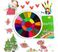 Set per Pittura con le Dita per Bambini 25 Colori Baby Finger Paints Set di Tempere Colorate per Bambini, Kit Pittura Super Lavabili Kit Pittura per Bambini - Kit di Pittura a Dita Lavabile con