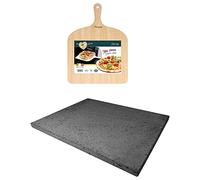SET PER PIZZA IN PIETRA LAVICA ETNEA 38X30 CM - TEGLIA + PALA
