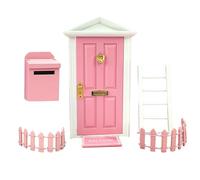 Set per porta delle fate, in miniatura, in 1:12, con, accessorio per cassetta delle lettere, incantevole porta delle fate, per cameretta dei bambini, sentieri del giardino, camera da letto