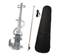 Set per principianti trasparente per violino elettronico a LED con luce colorata e custodia per cuffie