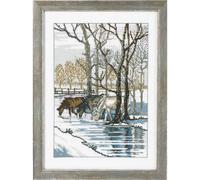 Set per punto croce Permin "3 cavalli", schema per il conteggio, 35x25 cm, 92-71