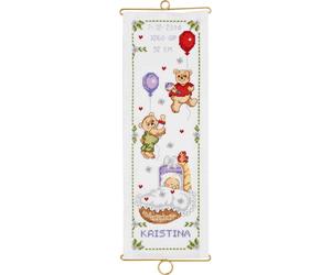 Set per punto croce Permin "Bambina del battesimo", schema per il conteggio, 14x