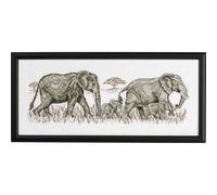 Set per punto croce Permin "Elefante", schema per il conteggio, 36x15cm, 12-8324
