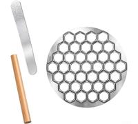 Set per ravioli con 37 fori, paletta in acciaio inox e mattarello in legno, kit completo per realizzare ravioli uniformi in cucina di casa