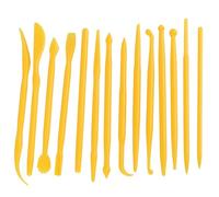 Set per Scultura in Argilla Plastica 14 Pezzi Kit di Attrezzi Manuali per Modellare Polimeri Fai-da-Te per Intaglio e Scultura in Ceramica Modellare Argilla Morbida Torta Fondente (Gialla)