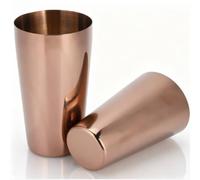 Set per shaker di Boston, Shaker per cocktail professionale in acciaio inox 304 con base ponderata a prova di perdite (Oro rosa)