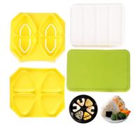 Set per sushi, stampo per palline di riso, stampo per onigirii, stampo triangolare, stampo per palline di riso Onigirii, utensile da cucina per bentoo fatto in casa, carino e delizioso per pranzi di