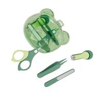 Set per tagliare le unghie dei neonati con trimmer delicato e pinzette con scatola portatile a forma di orso per la cura delicata delle forbici per bambini