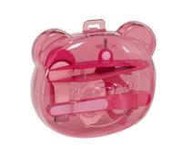 Set per tagliare le unghie dei neonati con trimmer delicato e pinzette con scatola portatile a forma di orso per la cura delicata delle forbici per bambini