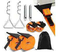 Set per tenda da campeggio Thule con tensioni di tempesta Hold Down, set include 2 pali a vite, 2 molle e 2 cinghie, fascia per tenda da campeggio e accessori per camper