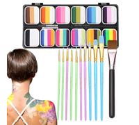 Set Per Truccabimbi Bambini, Truccabimbi,Kit Il Trucco Della Pittura Viso A 12 Colori - Kit Con Vernice Ragazzo, Ragazza E Donna