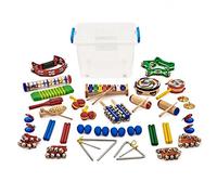 Set Percussioni da Aula 32 Pezzi KS1 Rainbow di Gear4music | Set di 32 pezzi con shaker, nacchere e tamburelli, ideale per l'educazione musicale, scatola inclusa