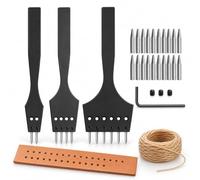 Set perforatori per pelle rimovibili, seconda generazione 4 mm (2+4+6). | Cambia le modalità scalpello e perforazione, dimensionamento controllato dei fori, stili di punto multipli, lavorazione