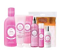 SET PERLIER FRESIA : BAGNO SCHIUMA 500ML+ CREMA CORPO 250ML+ DOCCIA SCHIUMA 250ML+ PROFUMO 100ML+ DEODORANTE 100ML+ ACQUA PROFUMATA 200ML+GUANTO SPUGNA