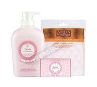 SET PERLIER FRESIA: SAPONE 300ML+ SAPONE SOLIDO+ GUANTO SPUGNA