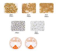 Set Perline Distanziatrici Include L'alfabeto Con Rotonda E Stella A Cuore Sciolto Per Set Perline Per Orecchini Braccialetto Fai Da Te