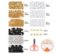 Set Perline Distanziatrici Include L'alfabeto Con Rotonda E Stella A Cuore Sciolto Per Set Perline Per Orecchini Braccialetto Fai Da Te