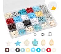 Set Perline DIY, Kit Fai Da Te con Circa 2400 Perline Colorate, Materiali Creazione di Braccialetti, Accessori Gioielli Fatti a Mano, Include Filo Elastico, Per Hobby Creativi