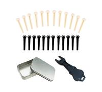 Set perni e selle per ponte per chitarra acustica con set strumenti per la rimozione del metallo, adatti migliore risonanza del tono, perni in ABS, installazione professionale dei perni