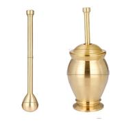 Set Pestello E Mortaio Set pestello e mortaio Macinini in rame puro Tritacarne for macinare cucina Sale Pepe Noce moscata Cannella Cioccolato Pasta di erbe Grani riso(Kind 5)