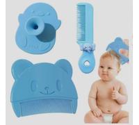 Set Pettine E Spazzola Per La Cura Del Bambino In 4 Pezzi, Setole Morbide, Pulizia Delicata, Rotonda E Confortevole Al Tatto, Adatta Per Il Bagnetto E La Cura Del Cuoio Capelluto.