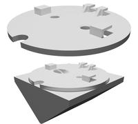 Set Piastre Montaggio Muro per Ubiquiti Protect G3 Instant Angolo Parete
