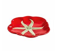 Set piatti ceramica forma pomodoro, cuore rosso, ideale per casa e matrimonio