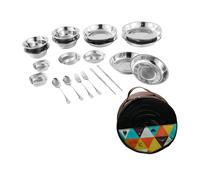 Set Piatti e Ciotole in Acciaio Inox Set da Campeggio Set Posate da