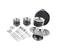 Set Piatti e Ciotole in Acciaio Inox Set da Campeggio Set Posate da