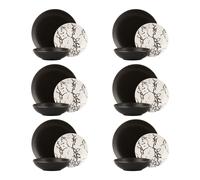 Set piatti Eclissi in stoneware, 18 pezzi nero