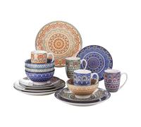 Set piatti Mandala design gres colorato 4, 8, 12 persone servizio tavola cera...