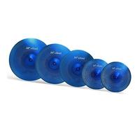 Set Piatti Muti 14''Hi-Hat+16''Crash+18''Crash+20''Ride+Borsa Per Piatti Piatti per principianti (Color : Blue)