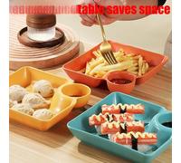 Set Piatti per Salsa Rettangolari Divisori 4pz Materiale PP per Uso Sushi e per