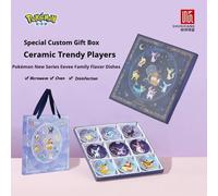Set Piatti Pokemon Originale 9pz Ceramica Eeveelutions Umbreon Espeon Sylveon