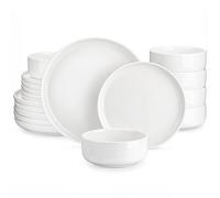 Set piatti porcellana bianca 6 persone servizio da tavola 18 pezzi