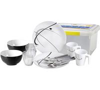 Set Piatti Serenade 2 Persone Transportbox Campeggio Brunner Melamin