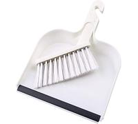 Set piccola scopa e paletta, mini scopa paletta con denti spazzola portatile per briciole da tavolo per tastiera da scrivania per auto (bianco)