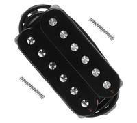 Set Pickup a Doppia Bobina per Chitarra Elettrica Nero | Metallo, Configurazione Ponte e Manico, Distanza Poli 50mm e 52mm, Viti e Molle Incluse