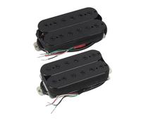 Set pickup al ponte per chitarra elettrica a doppia bobina Alnico 5 - Pezzi polari regolabili Pickup Strumento Chitarra(Black 7K and 15k)