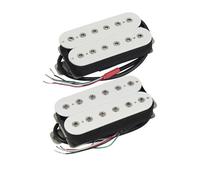 Set pickup al ponte per chitarra elettrica a doppia bobina Alnico 5 - Pezzi polari regolabili Pickup Strumento Chitarra(White 7K and 15k)