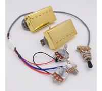 Set pickup humbucker per chitarra LP Classic 57 Plus Alnico II 50/50 mm ponte/collo pickup oro con cablaggio 4C 1V1T per accessori per chitarra Gibson Les Paul
